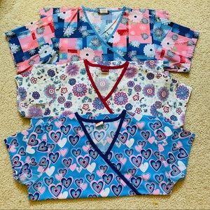 Set of 3 Scrub Tops